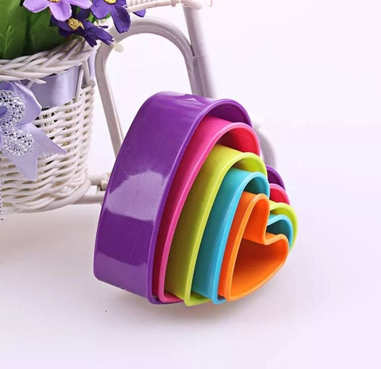 Set Of 5 Colorful Biscuit Cookie Cutter, Mini Cookie Cutters Set, Geometric Shapes Colorful Cookie Biscuit Cutter Set