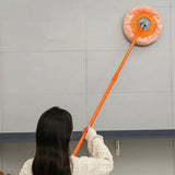 Round Spin Mop For Wash, Multifunctional Wash Floor Mop, Three Section Telescopic Handle Household Tool, Glass Floors Car Wash Mop, Rotating Wall Cleaning Mop