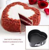 Set Of 3 Carbon Non Stick Pan, Round And Heart Cake Pan Set, Steel Nonstick Leakproof Cheesecake Pans, Mini Cake Molds