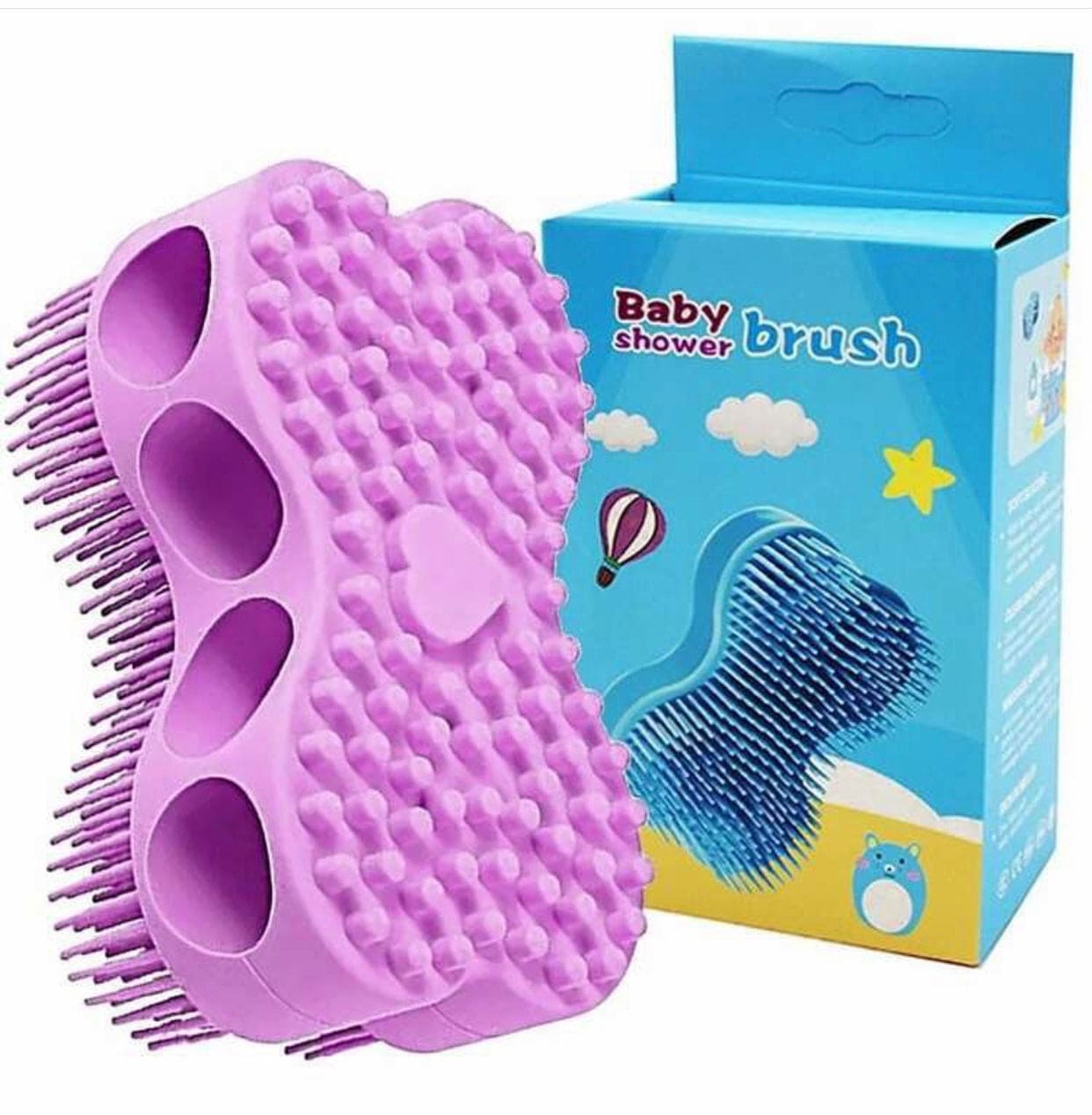 Silicone Bath Brush For Babies, Baby Shampoo Shower Brush, Silicone Body Scrubber, Massage Body Bath Brush