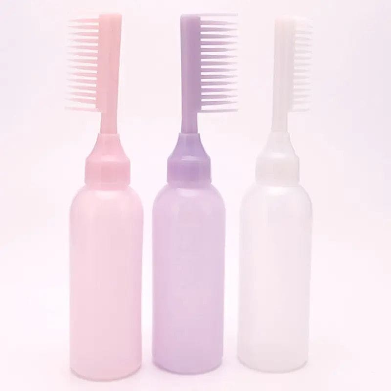 170ml Hair Dye Apilator, Perm Dyeing Cream Hair Shampoo Bottle, Plastic Hair Coloring Comb, Oil Dispenser Hair Comb Bottle, Hair Dressing Styling Tool, Oil Treatment Hair Dye Bottle, Root Comb Applicator Bottle