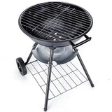 Charcoal Barbecue Grill, Barbecue Smoker Grill For Outdoor Cooking Camping, Heat Control Round BBQ Kettle, Portable Picnic Oven, Foldable Kebab Stove, Football Style BBQ Grill And Oven With Moving Stand, Trolley Grill Kettle