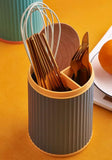 3 Grid Tableware Drying Holder With Lid, Kitchen Cutlery Storage Rack, Chopsticks Spoon Rack, Standing Plastic Storage Container