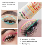 Set Of 12 Handaiyan Cream Gel Eyeliner, Waterproof Matte Eyeliner Gel, Ultra Fine Eyeliner Pencil, Pearl White Brighten Silkworm Shadow Women Eyeliners Pen, Long Lasting Matte Eye Liner, Makeup Cosmetic Beauty Colorful Liner
