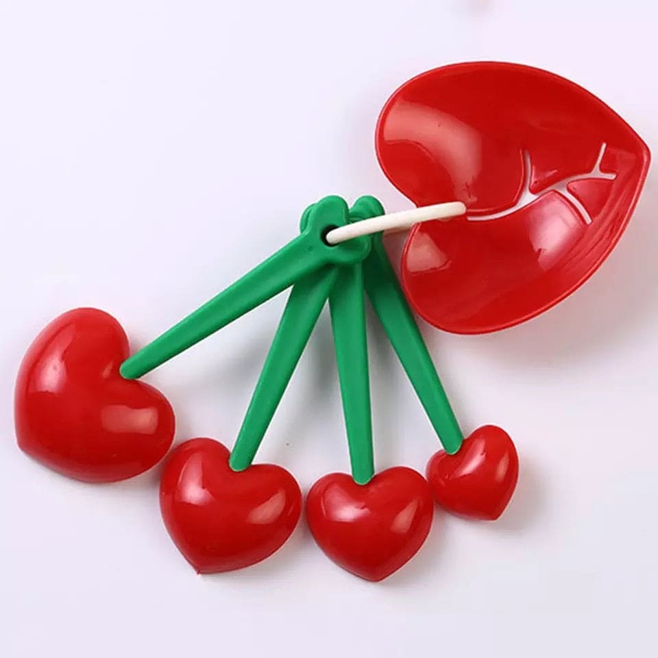 Set Of 5 Heart Measuring Spoon Set, Coffee Spoon, Egg Separator