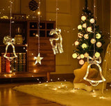 Christmas Garland Outdoor String Lights, Warm White Star Fairy Lights For Christmas, Battery Operated Fairy Christmas Lights