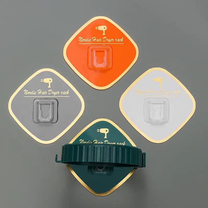 Wall Hair Dryer Stand, Bathroom Hair Dryer Storage Rack, Punch-Free Toilet Multifunctional Holder, Bathroom Storage Shelf Stand, Hair Dryer Holder Organizer