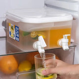 5L Double Tap Beverage Dispenser, Pot Beverage Dispenser, Fridge Juice Dispenser, Double Tap Cool Water Bucket, Water Infuser Kettle, Household Refrigerator Beverage Dispenser,  Fruit Drink Dispenser, Teapot Cool Bucket Kitchen Drinker Kettle