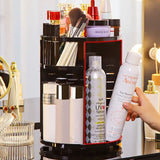 Nordic Rotating Cosmetic Organizer, Large Capacity Cosmetic Storage Rack, Multifunction Detachable Makeup Organizer, Adjustable Makeup Carousel Spinning Holder Rack,  Large Capacity Cosmetics Storage Box, Cosmetic Vanity Shelf