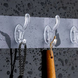 6 Hooks Hanging Sticker, Kitchen Storage Tools, Bathroom Hanger Storage Holder, Non-marking Strong Sticking Hanger