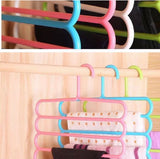 5 Layer Colorful Hanger, Multifunctional Clothes Hanger, Pants Hangers, Holders Trousers, Hanger Storage Rack, Clothes Hanger, Wardrobe Closet Organization, Clothing Hangers