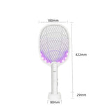 Handheld Electric Mosquito Swatter Racket, 2 in 1 Electric Bug Zapper, Mosquitoes Trap Lamp & Racket, Anti Mosquito Fly Trap, Home Bug Insect Racket, Electric Fly Swatter Racket, USB Rechargeable Electric Fly Swatter For Home and Outdoor