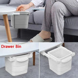 Hidden Drawer Trash Can, Under Desk Trash Can, Lifted Storage Bucket, Concealed Drawer Trash Bin, Portable Waste Bin, Under Table Hanging Garbage Trash Can, Under Cabinet Hanger Rack, Space Saving Garbage Bucket, Household Multipurpose Trash Can