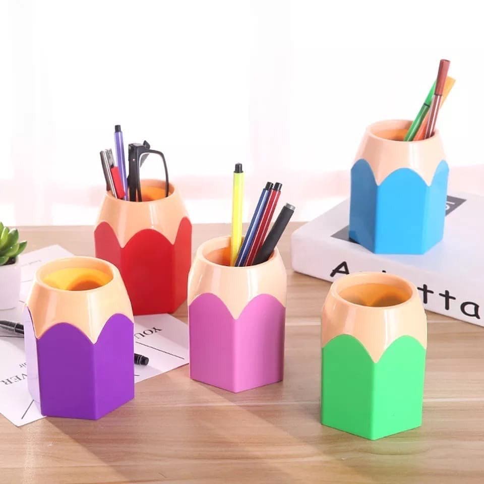Creative Pencil Shape Vase, Pencil Shaped Pen Holder, Pencil Tip Design Pen Cup, Creative Pen Pencil Container, Container for Desk Accessories