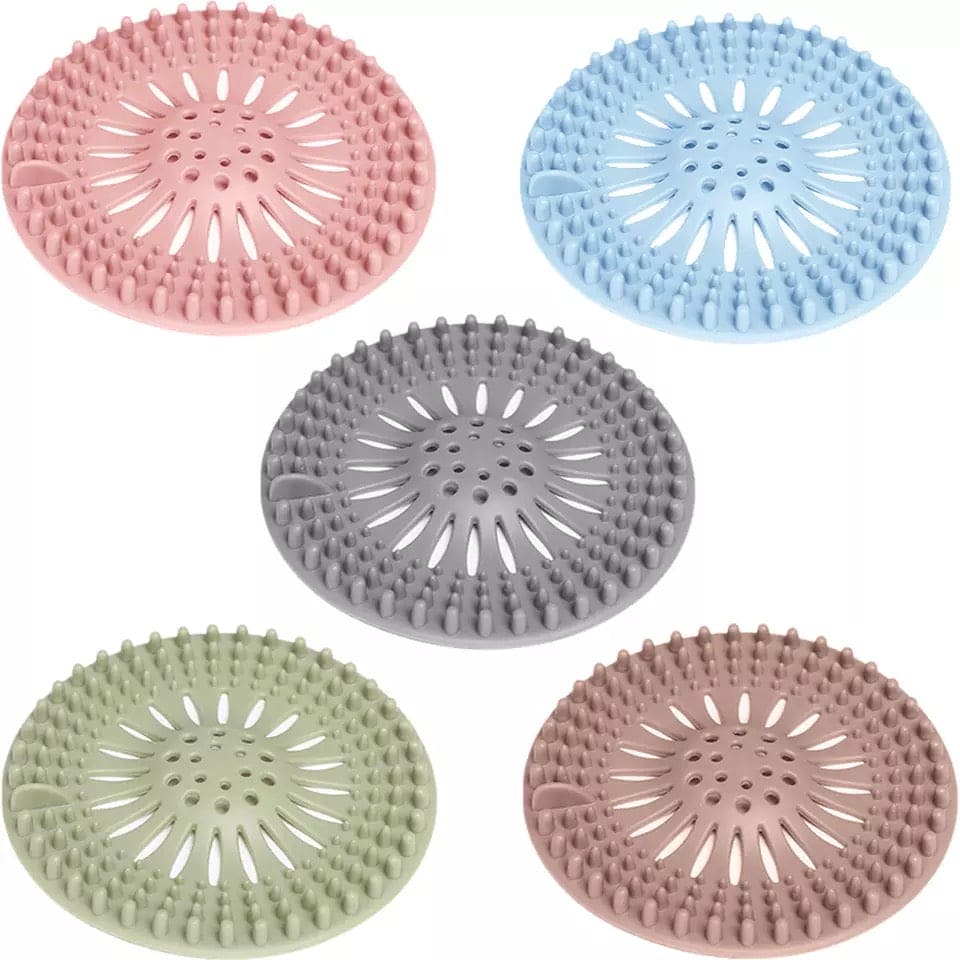 Silicone Sink Drain Stopper, Bathroom Silicone Drain Filter, Bathroom Drain Hair Catcher, Plug Sink Strainer, Sink Sewer Filter Floor Drain