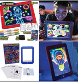 3D Magic Drawing Pad, 8 Light Effects Puzzle Board, 3D Sketchpad, Tablet Creative Kids Pen Gift LEDs Lights Glow Art Drawing Toys