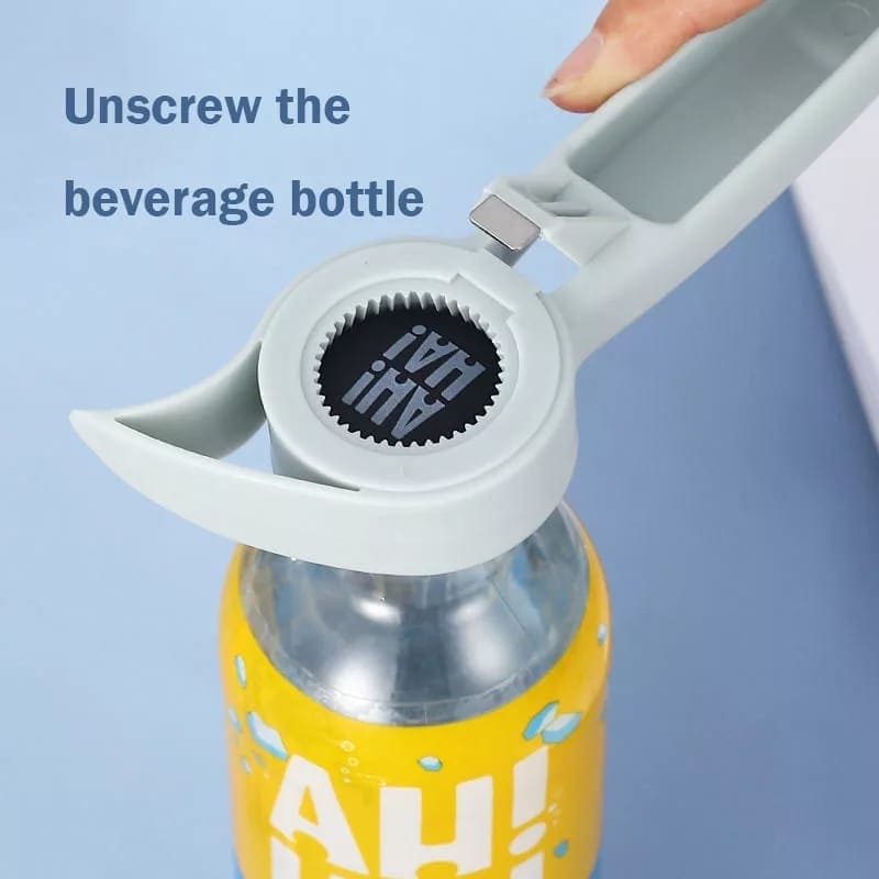 Cute 4 in 1 Multifunction Lid Remover, Stainless Steel Bottle Opener, Baer Unscrew Can opener, Jars Opener, Fridge Manual Lid Remover, Multifunctional Bottle Opener, 4 in 1 Lid Seal Remover, Water Bottle Opener for Women