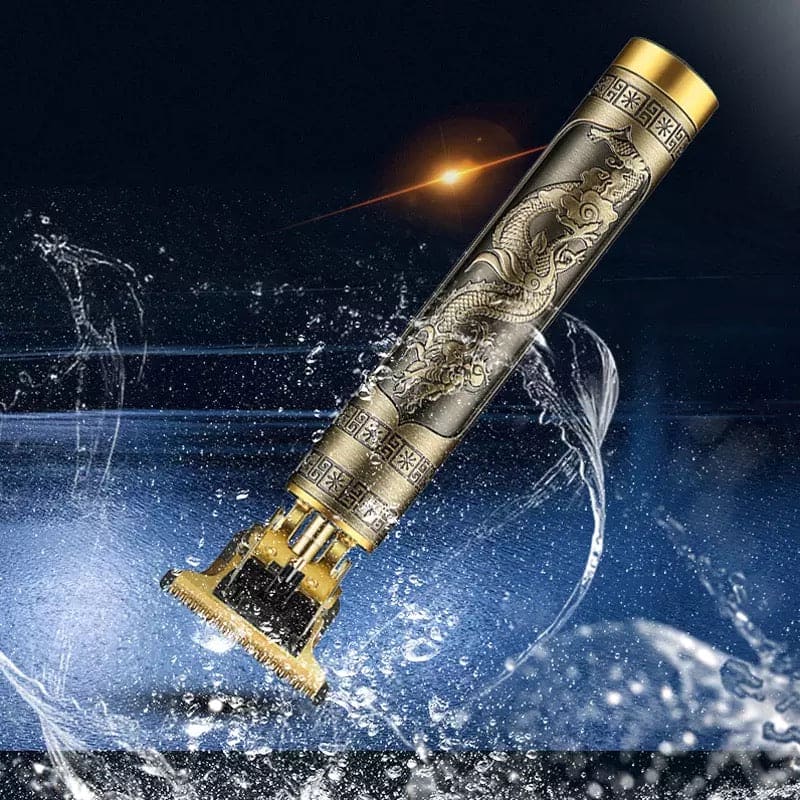 Vintage T9 Golden Dragon Trimmer, Electric Clipper Razor, Hair Cutting Machine Trimmer For Men, T9 USB Electric Professional Beard Haircut Style