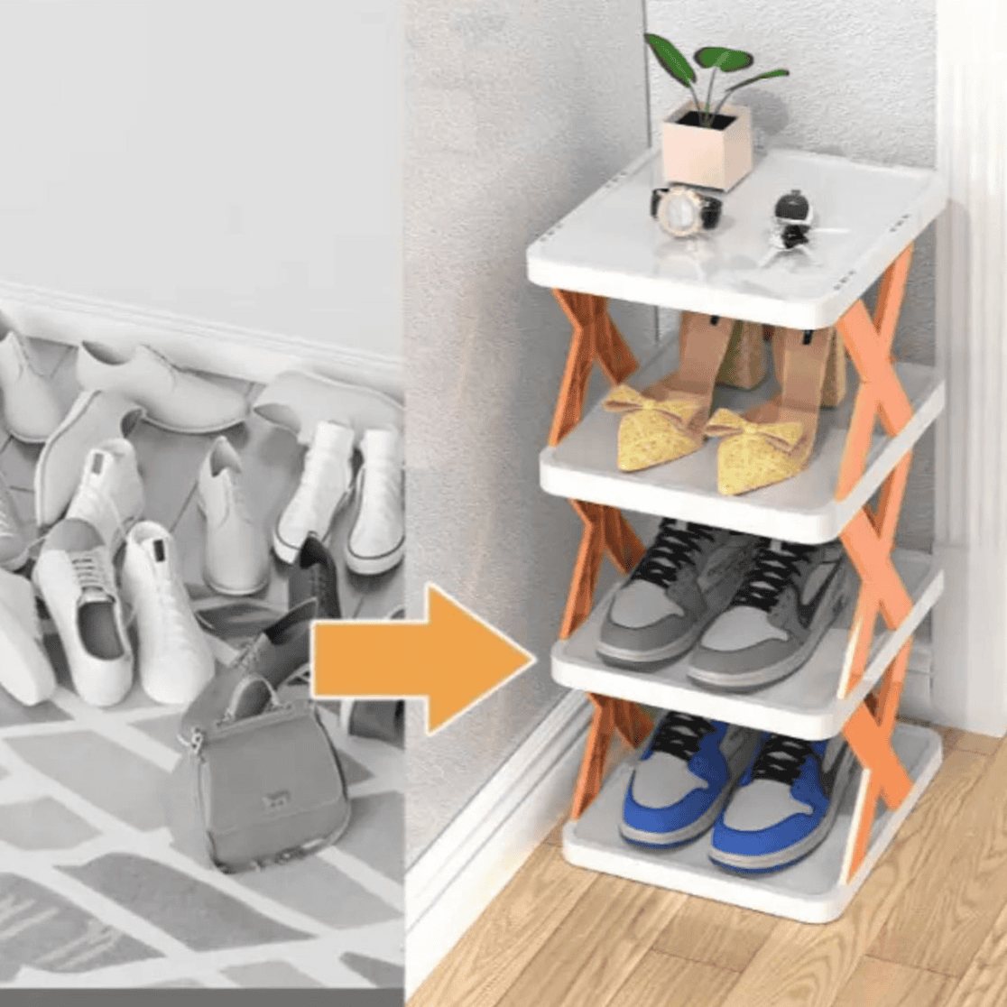 Simple X Shape Shoe Rack, Folding Shoe Cabinet, Entryway Gadget Luxury Shoe, Multi Layer Shoe Storage Rack, Household Storage Cabinet Economical Shoe Rack, X Shoe Rack