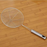 Home Kitchen Strainer, Stainless Steel Oval Skimmer, Oil Pot Food Filter, Round Stainless Steel Frying Food Colander With Long Handle, Dumplings Chaffy Dish Strainer, Kitchen Noodle Scoop Fried Strainer, Wire Fine Mesh Oil Strainer