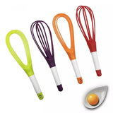 Plastic Manual Egg Beater, Mini Plastic Kitchen Mixer, Multifunctional Rotary Beater