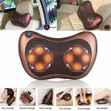 Multifunctional Body Pillow Massager With Heat, Deep Tissue Kneading With 4 Heads, Electric Back Massager