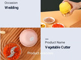 Wave Mini Chopper, Electric Garlic Crusher, Chopper Grater for Vegetable, Masher Press Crusher, Sturdy Durable Chili Vegetable Crusher Kitchen Tool
