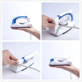 Travel Foldable Steam Iron, Electric Steam Iron For Clothes, Handheld Flat Iron For Home, Travel Use  Baseplate Steam Iron, Mini Portable Handheld Garment Iron, Traveling Clothes Steamer With 3 Gears Baseplate, Portable Compact Iron