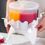 4 Grid Cold Rotating Kettle, Household Beverage Container, Cool Water Bucket, Beverage Dispenser with Spigot Water Bottle, 4L Water Bottle for Wedding Bar Outdoor Party Home Party, Water Jug With Faucet, Drink Jug Bucket, Detachable Liquid Dispenser