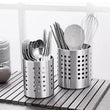 Set Of 2 Stainless Steel Chopsticks Holder Cage, Steadily Cutlery Kitchen Utensil Container, Multifunction Fork Spoon Cutlery Drain Holder Organizer, Chopsticks Storage Rack, Spoon Knife Fork Rack Kitchen Accessories, Caddy Cutlery Utensil Holder