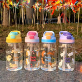 Lucky Baby Water Bottle, Kids Water Sippy Cup, Creative Cartoon Baby Feeding Cup, Portable Baby Water Bottle School Kids Kettle, Water Bottle Bouncing Cup, 480ML Leakproof Children's Straw Cup
