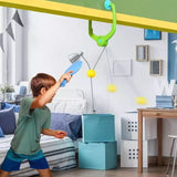 Children's Hanging Table Tennis Trainer, Suspended Ball Trainer, Hanging Table Tennis Trainer, Indoor ABS Self Training Hanging Double Ping Pong Toy Trainer, Sports Family Game Home, Tennis Racket