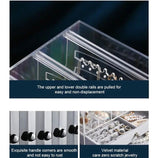 Luxury Jewellery Display Stand, Transparent Acrylic Stand Necklace Jewellery Case, Portable Earrings Jewellery Storage Box, Acrylic Necklace Bracelet Display Stand Shelf, Large Capacity Transparent Jewellery Organizer