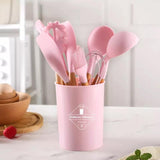 12 Pcs Silicone Utensils With Holder, Heat Resistant Kitchen Cookware