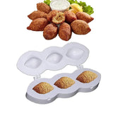 Manual Kabab Maker, Plastic Meatball Mold, Kitchen Homemade Stuffed Meatballs Maker, Kebbah Ballers Makers, Rugby Shape Meatball Mold, Stuffed Meatballs Apparatus, Fried Kebbah Kitchen Cooking Tools