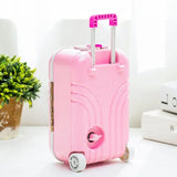 Baby Rolling Suitcase Music Box, Classic Spin Dancer Ballet Trolley Luggage Music Box, Creative Suitcase Style Music Jewellery Cosmetics Storage Box, Girl Music Suitcase Style Music Box, Student Plastic Children Girl Jewellery Box