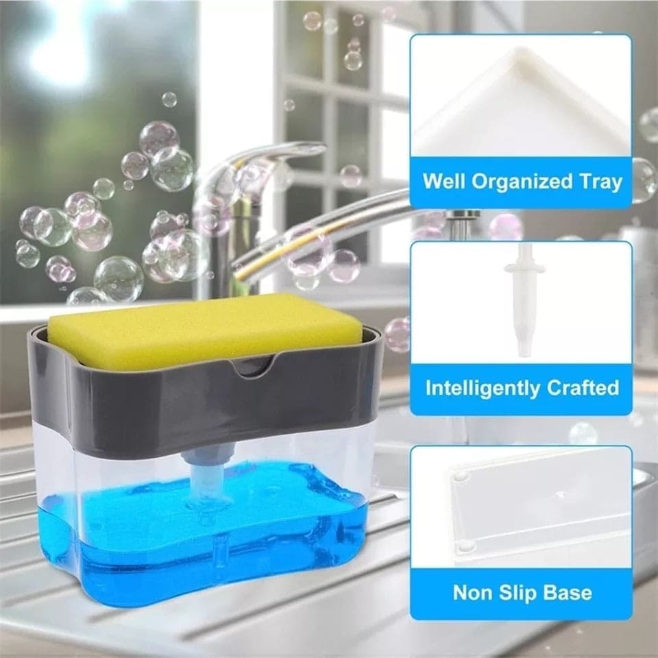 Soap Dispenser, 3 in 1 Soap Dispenser, Dish Soap Dispenser, Dish Cleaner