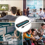 Multi USB Splitter, Small Splitter Switch, Computer USB Extension Hub, Hight Speed Mini Port Hub Adapter, Standard Type Power Adapter, Extender Extension Connector