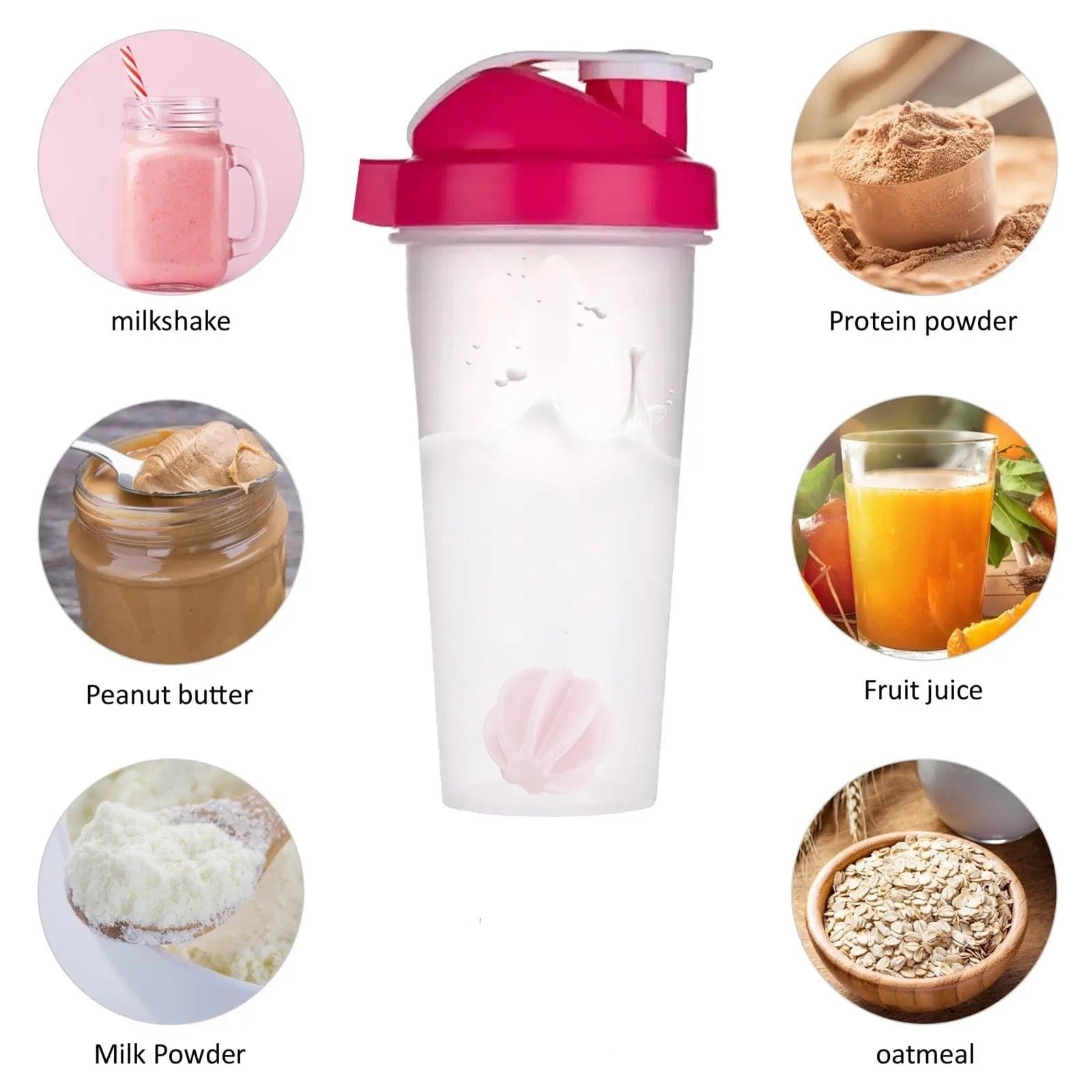 Portable Protein Shaker Bottle, Leak Proof Water Bottle For Gym, Fitness Training Sport Mixing Cup With Scale, Outdoor Shaker Bottle, Portable Drinking Bottle, Blender Shaker Bottle, Herbalife Water Bottle For Drink