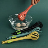 Plastic Egg Tong, Plastic Noodles Holder, Kitchen Whisk Versatile, Dual Use Manual Egg Whisk, Food Tong for Baking, Multipurpose Home Kitchen Tool, Egg Whisker