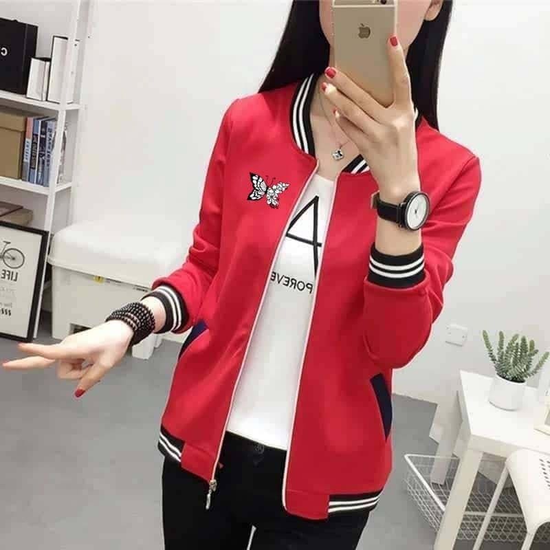 Winters Women's Bomber Jacket, Baseball Printed Zipper Jacket For Women, Casual Neck Fragrant Winter Coats For Women Long Sleeve Patchwork Coat