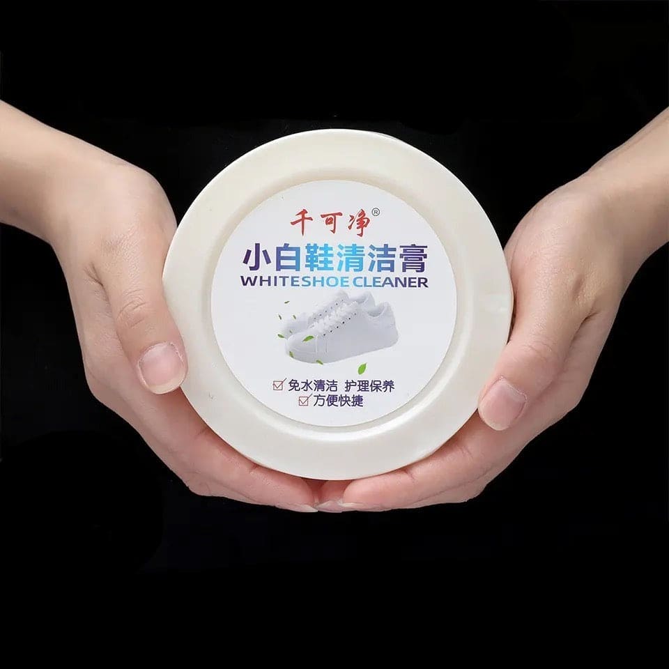 Shoes Cleaning Cream, Shoes Stain Whitening Cleansing Cream, Shoe Yellow Edge Cleaner With Sponge, Multifunctional Cleaning Shoe Whitener, Shoes Suede Cleaner, Leather Shoe Cleaning Cream, Little White Shoe Cleaner, 200gm White Shoe Cleaner