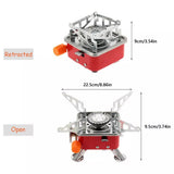 Emergency Portable Gas Stove, Windproof Camp Stove, Portable Collapsible Stove Burner for Outdoor, Mini Square Cooking Stove, Travel Camping Combustor Cooker Cookware, Picnic Furnace Outdoor Picnic Accessories, Butane Gas Stove