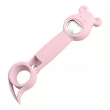 Cute 4 in 1 Multifunction Lid Remover, Stainless Steel Bottle Opener, Baer Unscrew Can opener, Jars Opener, Fridge Manual Lid Remover, Multifunctional Bottle Opener, 4 in 1 Lid Seal Remover, Water Bottle Opener for Women