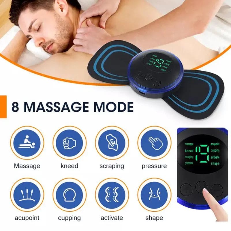 Mini Neck Massager Gel Pad, EMS Neck Massager, Smart Electric Neck Massager, EMS Neck Stretcher, Portable Neck Body Massager, Cervical Spine Massage Stickers, Electric Cervical Massager, Shocker Heating Relieve Pain Massager, Portable Neck EMS Massager