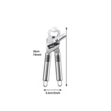 3 In 1 Manual Can Opener, Stainless Steel Heavy Duty Can Opener, Multifunctional Jar Opener, Portable Kitchen Tool, Professional Effortless Openers with Turn Knob Bar