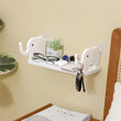 Elephant Storage Shelf, Multifunctional Storage Rack,  Elephant Guardrail Hook Storage Rack, Household Kitchen Bathroom Organizer Shelf, Wall Hanging Seasoning Storage Shelf, Wall Mounted Storage Organizer, Multipurpose Floating Shelf