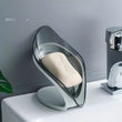 Automatic Leaf-Shaped Draining Soap Holder, Perforated Suction Cup Soap Dish, Toilet Shower Non-slip Drain Soap Case, Creative Sucker Leaf Soap Box, V Shaped Leaf Soap Holder, Transparent Leaf Soap Dish