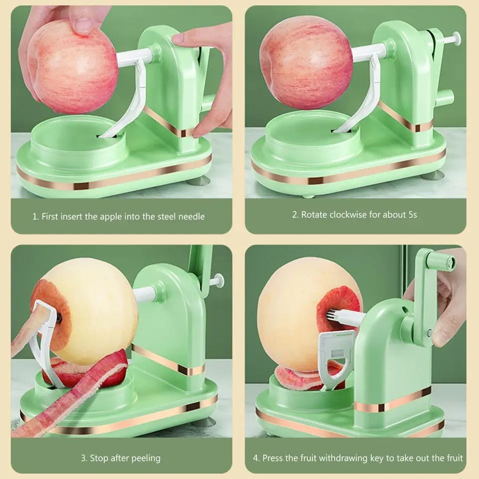 Manual Fruit Peeler, Hand Crank Fruit Peeler, Multifunction Suction Quick Peeler, Kitchen Pear Peeler Cutter Slicer, Fruit Vegetable Peeler, Apple Slicing Shaving Slicer, Multifunction Manual Rotary Slicer, Hand Cracked Peeler, Household Kitchen Gadget