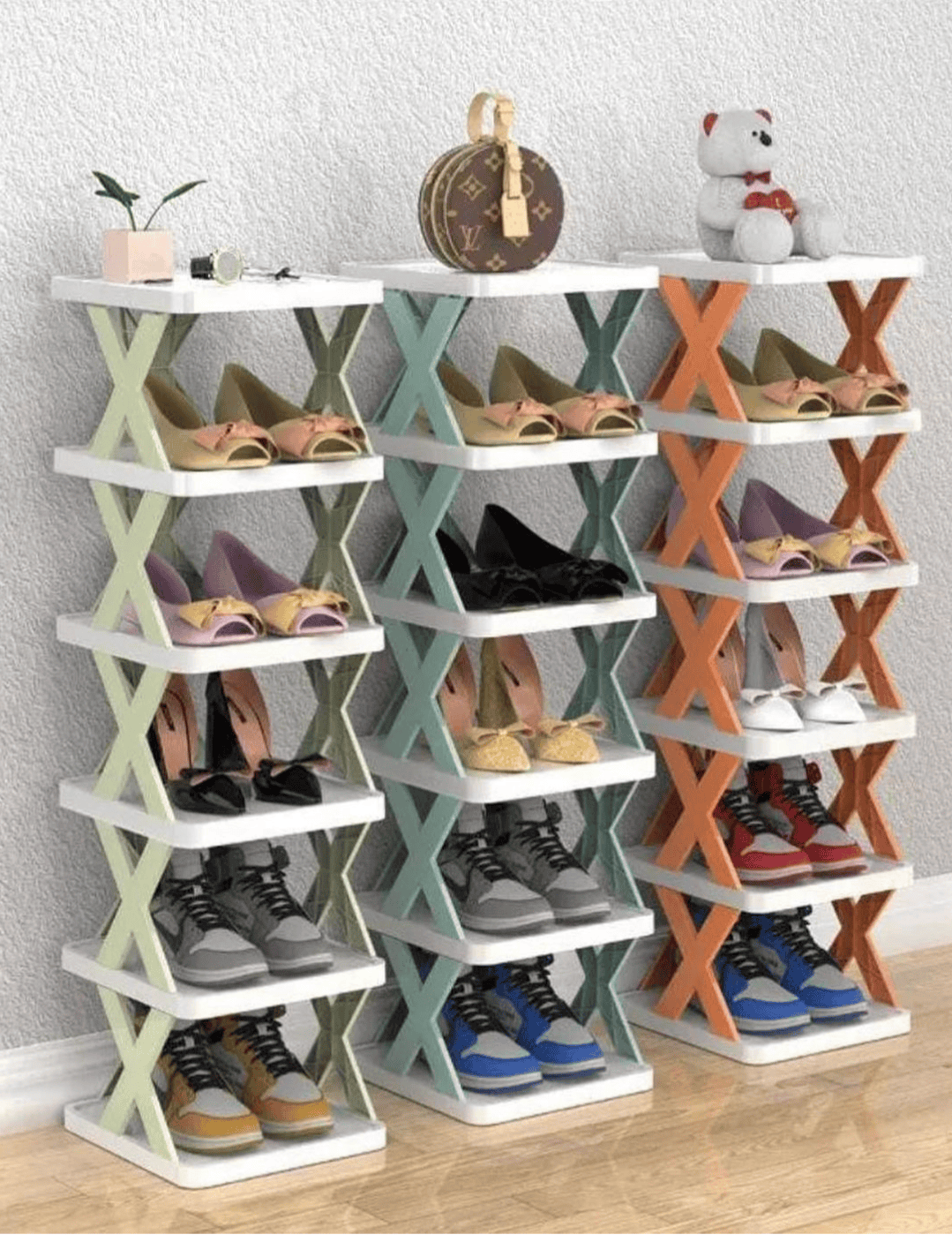 Simple X Shape Shoe Rack, Folding Shoe Cabinet, Entryway Gadget Luxury Shoe, Multi Layer Shoe Storage Rack, Household Storage Cabinet Economical Shoe Rack, X Shoe Rack